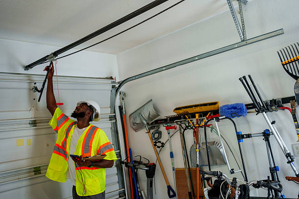Professional Garage Door technician working in Pine Island, TX